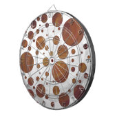 Chocolade Carmel Swirl Polka Dot Dartbord (Voorkant Rechts)