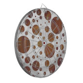 Chocolade Carmel Swirl Polka Dot Dartbord (Voorkant Links)