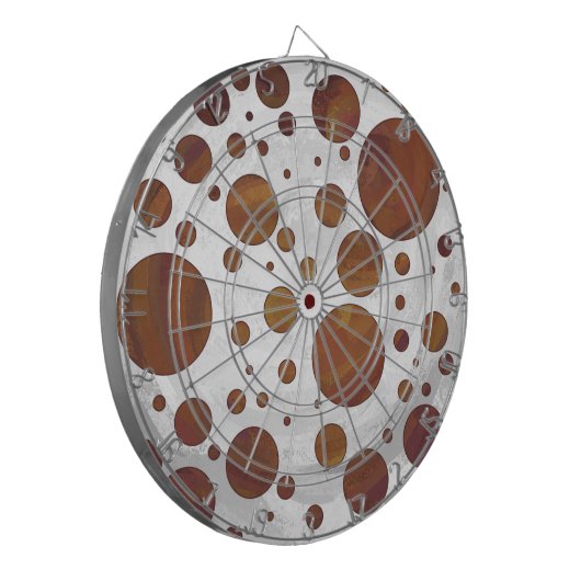 Chocolade Carmel Swirl Polka Dot Dartbord (Voorkant Links)