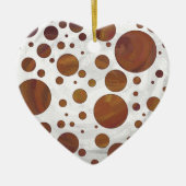 Chocolade Carmel Swirl Polka Dot Keramisch Ornament (Voorkant)