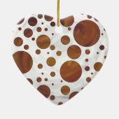 Chocolade Carmel Swirl Polka Dot Keramisch Ornament (Achterkant)