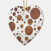 Chocolade Carmel Swirl Polka Dot Keramisch Ornament (Links)