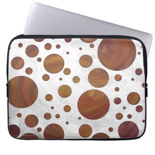 Chocolade Carmel Swirl Polka Dot Laptop Sleeve
