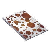 Chocolade Carmel Swirl Polka Dot Notitieboek (Rechterzijde)