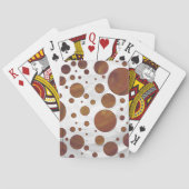 Chocolade Carmel Swirl Polka Dot Pokerkaarten (Achterkant)