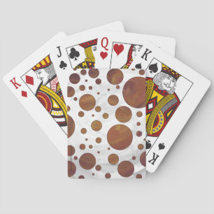 Chocolade Carmel Swirl Polka Dot Pokerkaarten