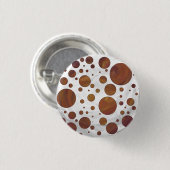 Chocolade Carmel Swirl Polka Dot Ronde Button 3,2 Cm (Voorkant /achterkant)