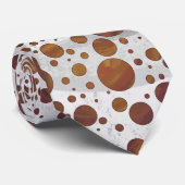 Chocolade Carmel Swirl Polka Dot Stropdas (Opgerold)