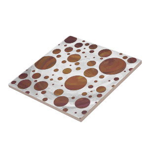 Chocolade Carmel Swirl Polka Dot Tegeltje