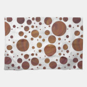 Chocolade Carmel Swirl Polka Dot Theedoek (Horizontaal)