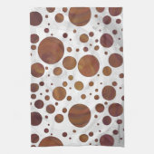 Chocolade Carmel Swirl Polka Dot Theedoek (Verticaal)
