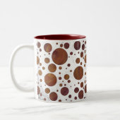 Chocolade Carmel Swirl Polka Dot Tweekleurige Koffiemok (Links)