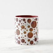 Chocolade Carmel Swirl Polka Dot Tweekleurige Koffiemok (Center)