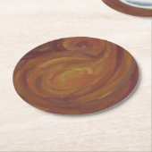 Chocolade Carmel Swirl Ronde Kartonnen Onderzetter (Gebogen)