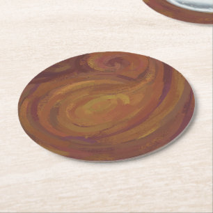 Chocolade Carmel Swirl Ronde Kartonnen Onderzetter