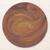 Chocolade Carmel Swirl Ronde Kartonnen Onderzetter (Voorkant)