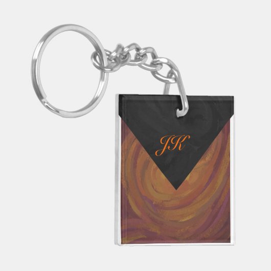 Chocolade Carmel Swirl Sleutelhanger (Voorkant Links)