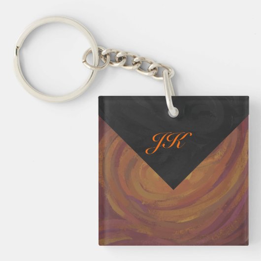 Chocolade Carmel Swirl Sleutelhanger (Voorkant)
