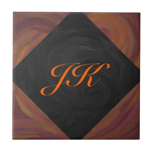 Chocolade Carmel Swirl Tegeltje (Voorkant)