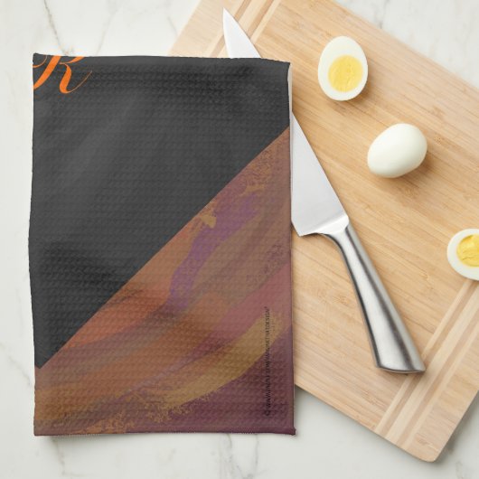 Chocolade Carmel Swirl Theedoek (Quarter Fold)