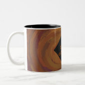 Chocolade Carmel Swirl Tweekleurige Koffiemok (Links)