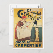 Chocolade Carpentier Hot Chocolade en kunst Briefkaart (Voorkant / Achterkant)