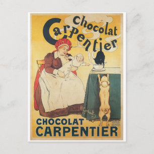 Chocolade Carpentier  Hot Chocolade en kunst Briefkaart