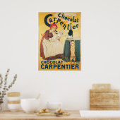 Chocolade Carpentier Hot Chocolade en kunst Poster (Keuken)