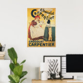 Chocolade Carpentier Hot Chocolade en kunst Poster (Thuiskantoor)