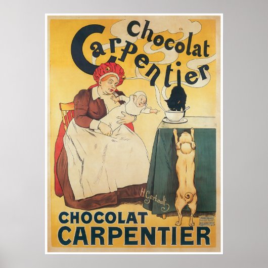 Chocolade Carpentier Hot Chocolade en kunst Poster (Voorkant)