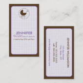 Chocolade Carriage Mammie Calling Card: lavendel Contactkaartje (Voorkant / Achterkant)