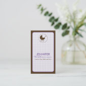 Chocolade Carriage Mammie Calling Card: lavendel Contactkaartje (Staand voorkant)