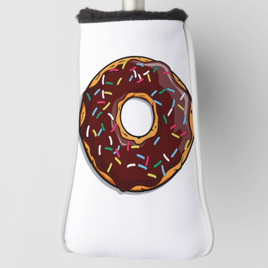 Chocolade Cartoon Donut met sprinken Golfheadcover (Draai 90)