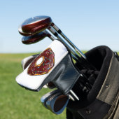 Chocolade Cartoon Donut met sprinken Golfheadcover (Insitu)