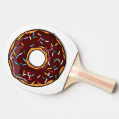 Chocolade Cartoon Donut met sprinken Tafeltennisbatje (Zijkant)
