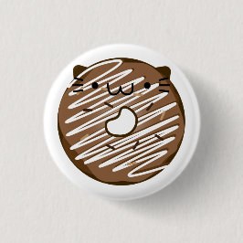 Chocolade Cat Donut Button