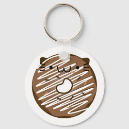Chocolade Cat Donut Sleutelhanger