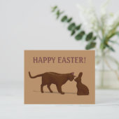 Chocolade Cat Feestdagenkaart (Staand voorkant)