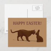 Chocolade Cat Feestdagenkaart (Voorkant / Achterkant)