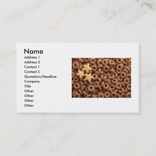 Chocolade Cerea-Visitekaartje Visitekaartje (Voorkant)