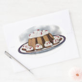 Chocolade Charlotte Russe  Dessert Ovale Sticker (Envelop)