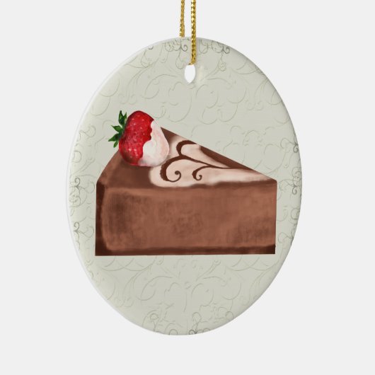 Chocolade Cheesecake - SRF Keramisch Ornament (Rechts)