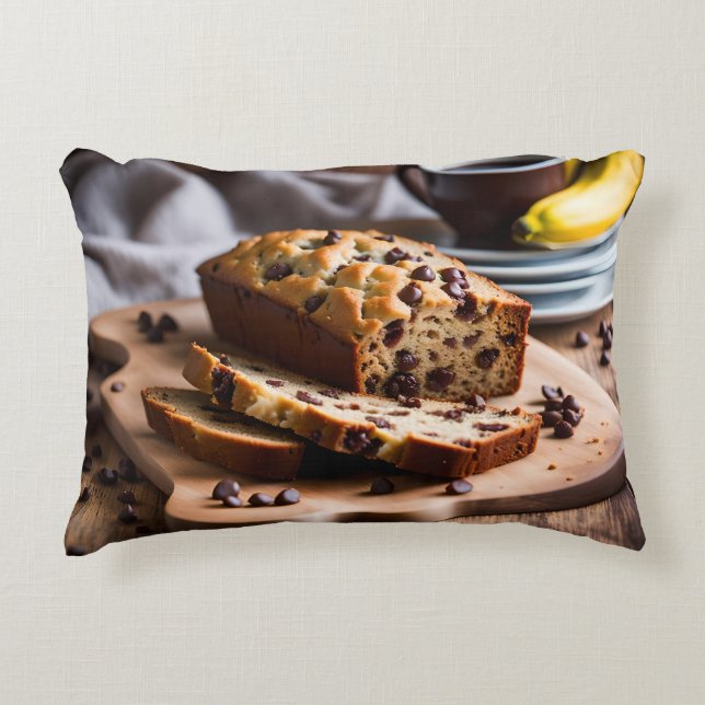 Chocolade Chip Banaan Brood Accent Kussen (Voorkant)