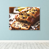 Chocolade Chip Banaan Brood Canvas Afdruk (Insitu (Houten vloer))