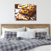 Chocolade Chip Banaan Brood Canvas Afdruk (Insitu (Slaapkamer))