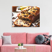 Chocolade Chip Banaan Brood Canvas Afdruk (Insitu (Woonkamer))