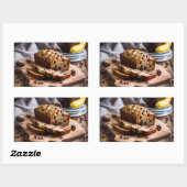 Chocolade Chip Banaan Brood Rechthoekige Sticker (Vel)