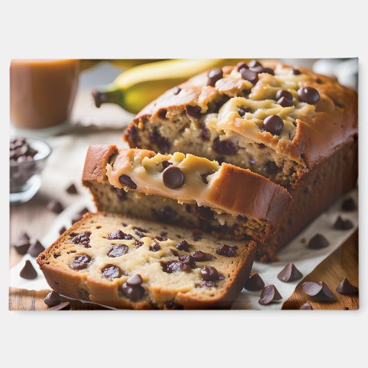 Chocolade Chip Banana Brood Magneet (Voorkant)