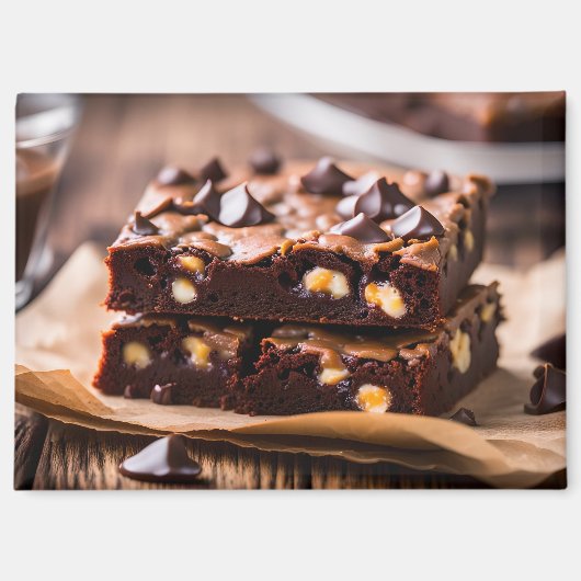 Chocolade Chip Brownies Magneet (Voorkant)