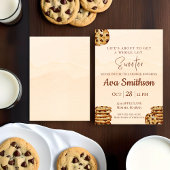 Chocolade Chip Cookie Baby Shower Uitnodiging